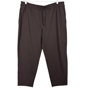 Lululemon Women's Wunder‎ Train Crop Pants XL Brown Drawstring Casual Athleisure
